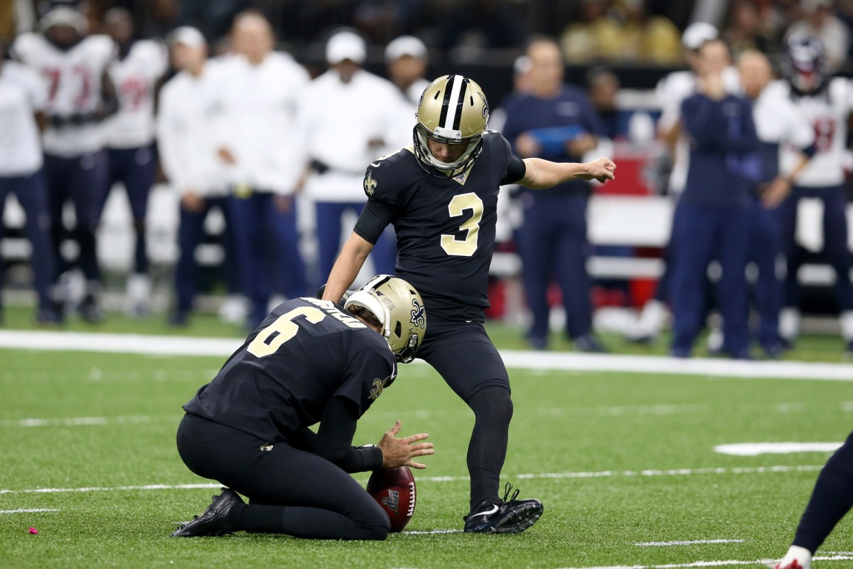 New Orleans Saints kicker Wil Lutz (3) Mandatory Credit: Chuck Cook-USA TODAY Sports